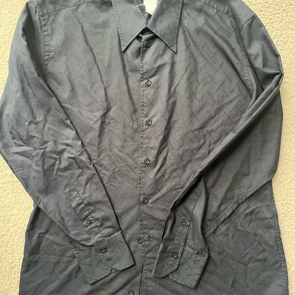 Vintage Versace Classic Black Button-Up Shirt - Picture 2 of 6